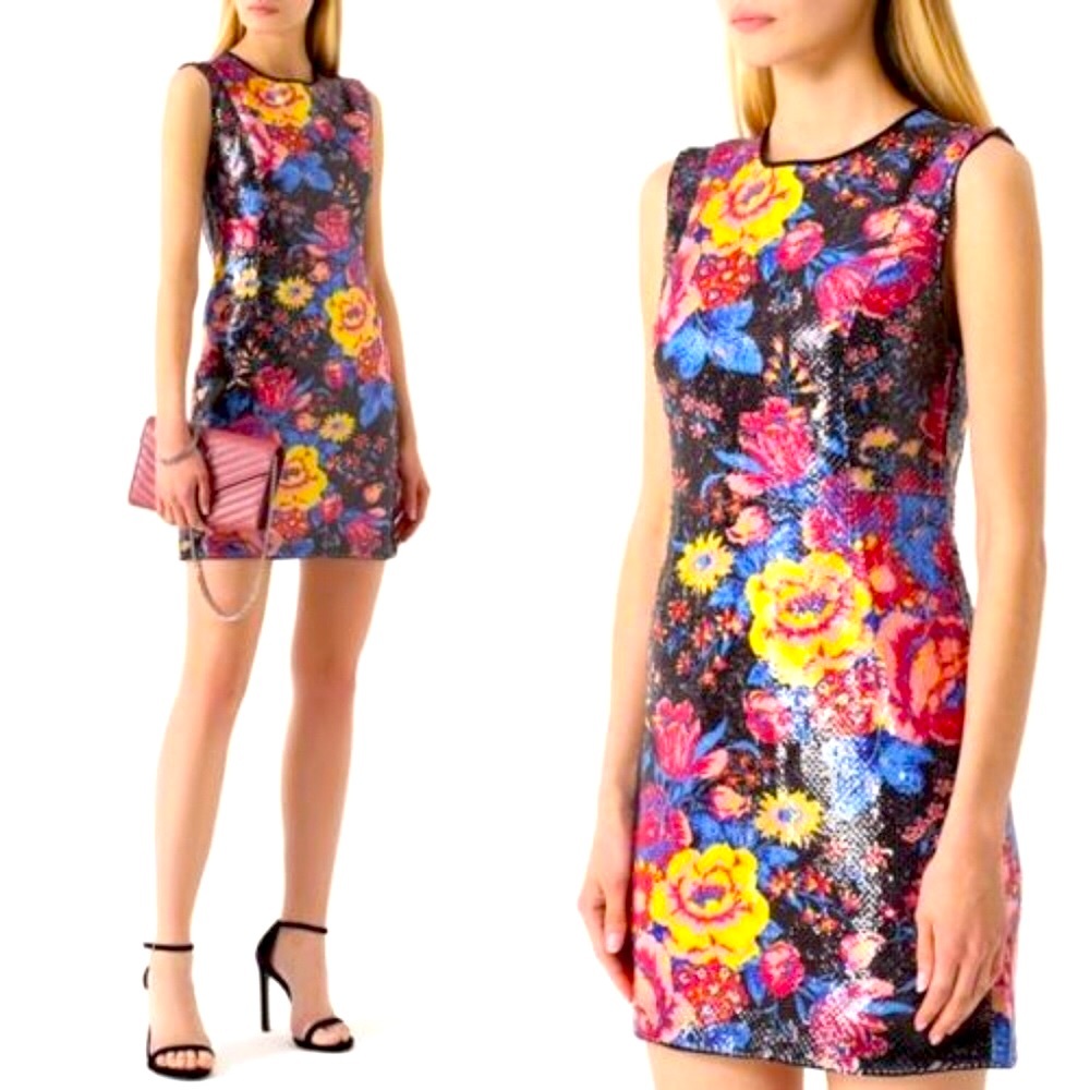 DVF floral sequin dress